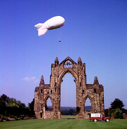 Skyscan Balloon Camera in operation at Gisborough Priory